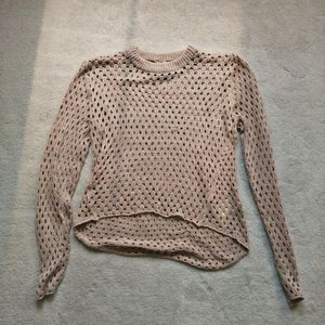 HOLLOW CROCHET GRUNGE-CORE SWEATER